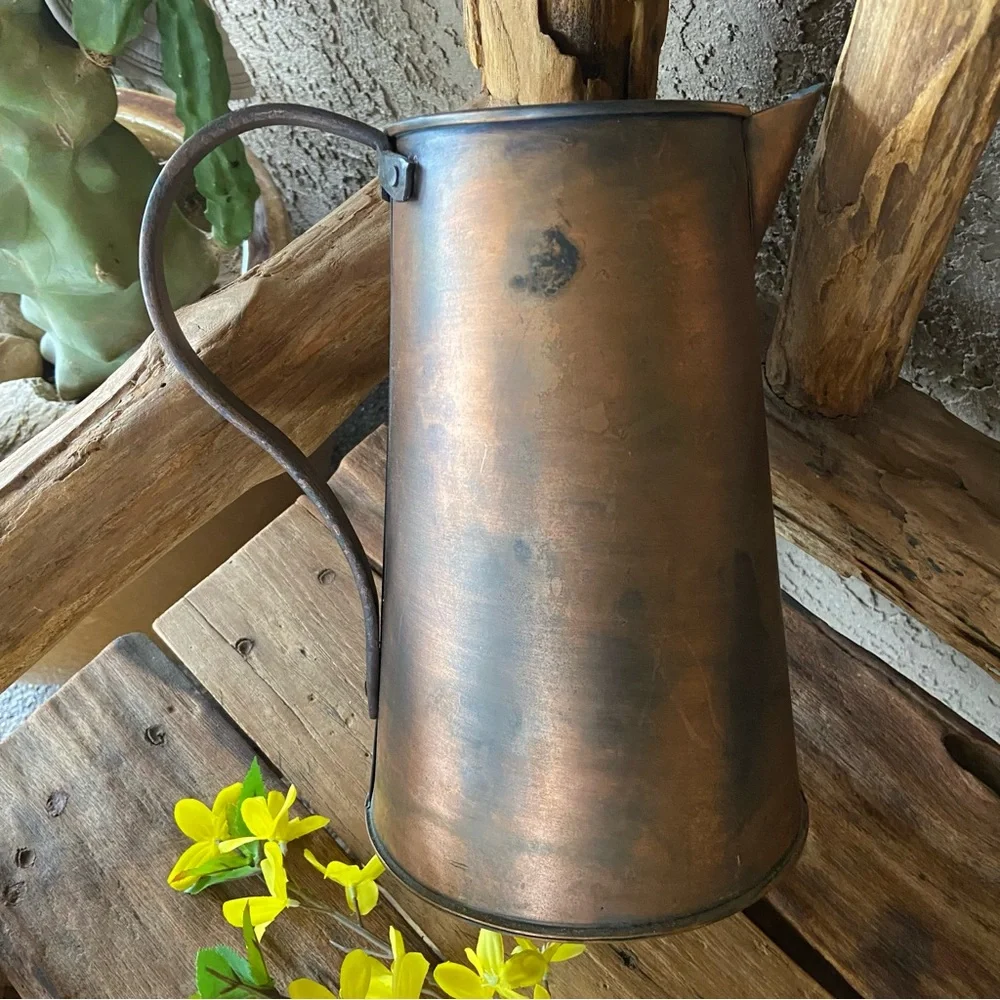 Brass Pitcher or Vase, Vintage Copper Look